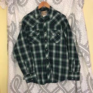 Wrangler Green Plaid Shirt